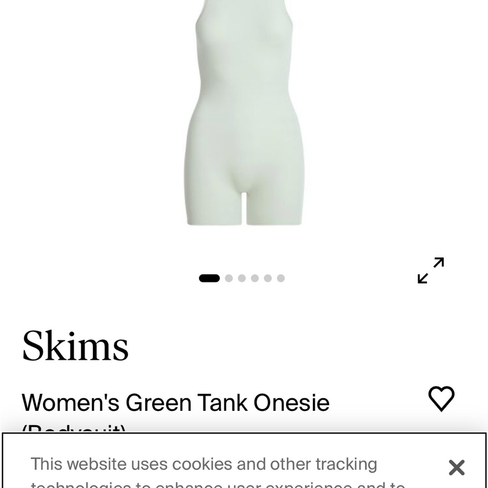 Skims Green Tank Onesie
